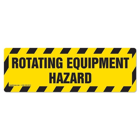 SIGNMISSION Rotating Equipment Hazard 18in Non-Slip Floor Marker, 3PK, 16 in L, 16 in H, FD-R-16-3PK-99828 FD-R-16-3PK-99828
